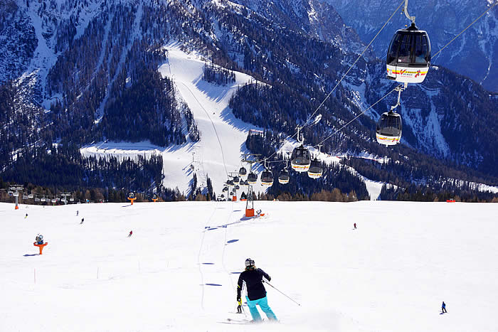 The ski slopes of the Kronplatz